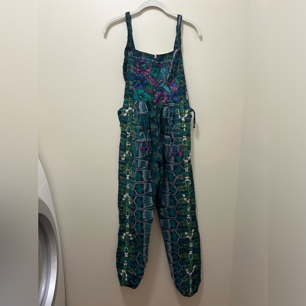 embroidered overalls